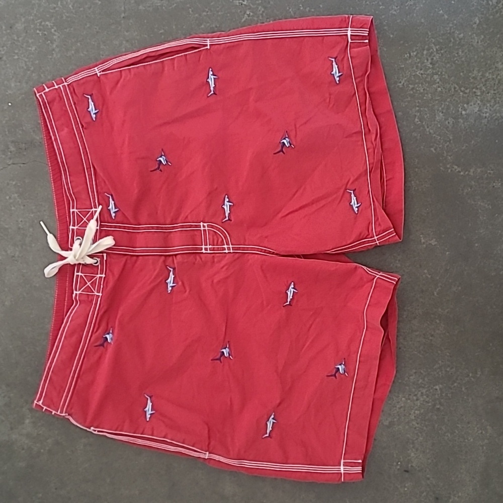 RALPH LAUREN POLO SHARK PRINT SWIM SHORTS
